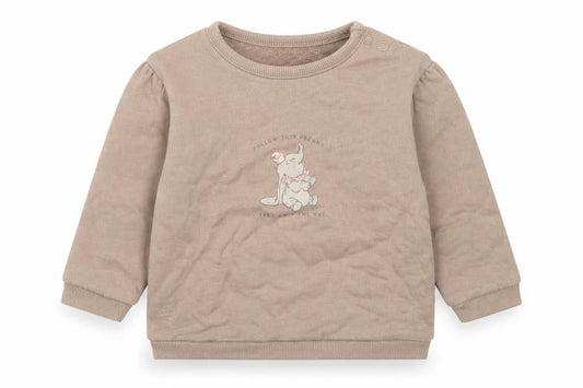 George Girls Brown  Cotton Pullover Jumper Size 9-12 Months  Button