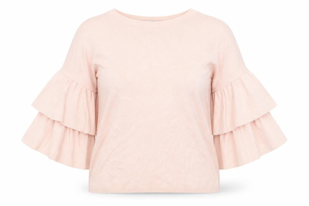 Very Womens Pink Crew Neck  Viscose Pullover Jumper Size 12