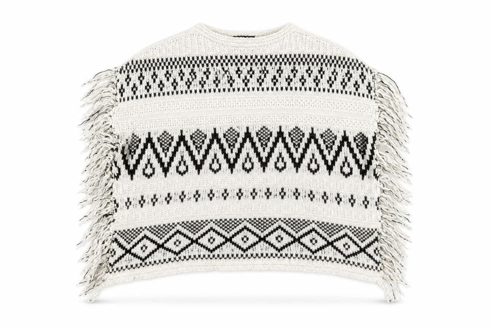 New Look Womens Grey Crew Neck Geometric Acrylic Pullover Jumper Size S