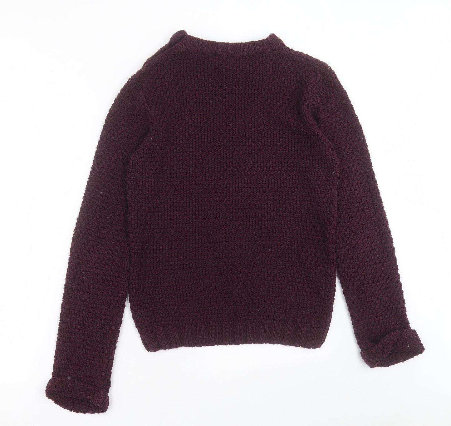 NEXT Womens Purple Crew Neck  Cotton Pullover Jumper Size 10