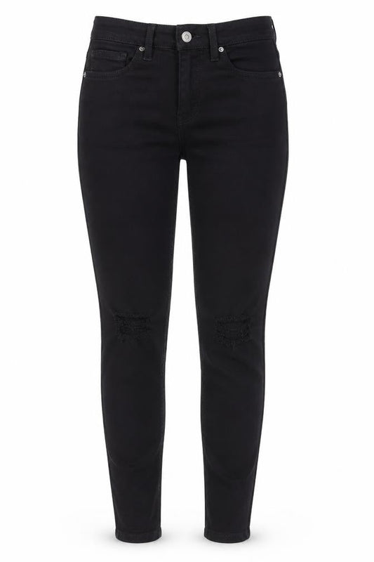 Topshop Womens Black  Cotton Skinny Jeans Size 26 in L30 in Regular Button