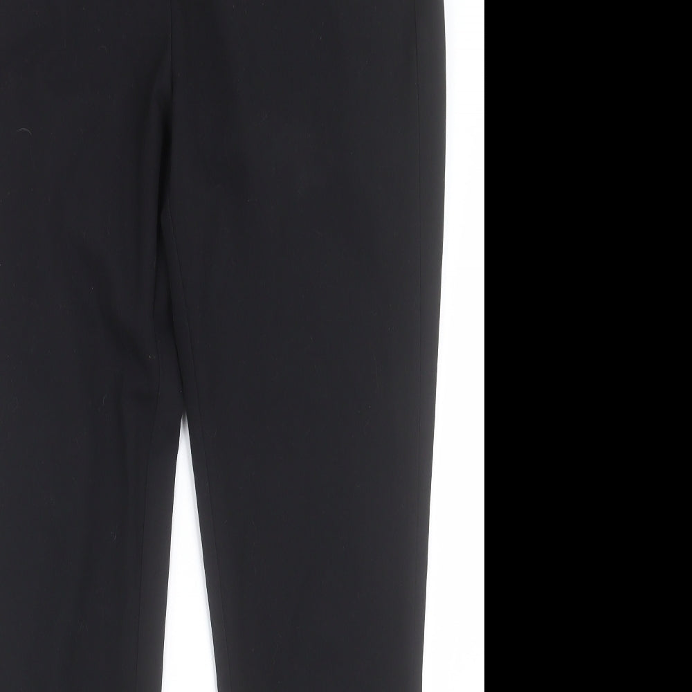 NEXT Womens Black  Polyester Trousers  Size 10 L29 in Regular Hook & Eye