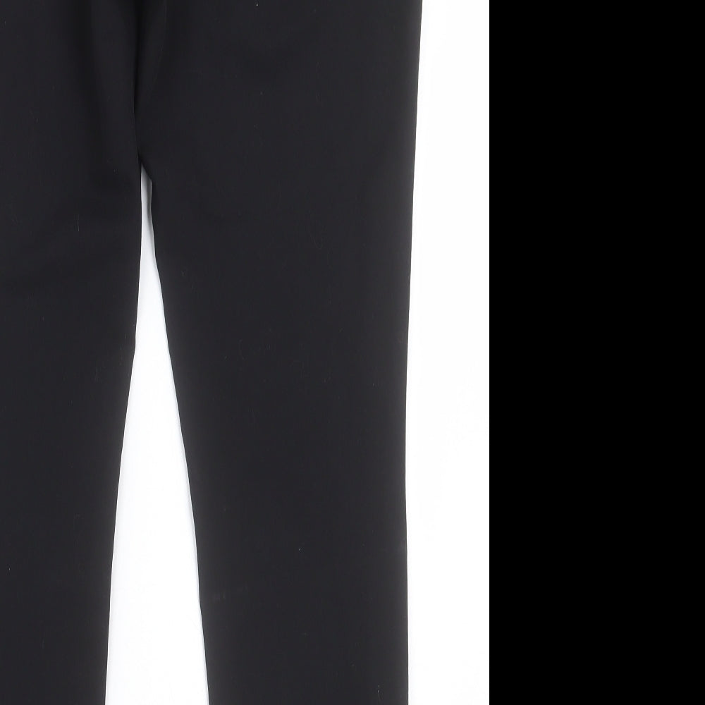 NEXT Womens Black  Polyester Trousers  Size 10 L29 in Regular Hook & Eye