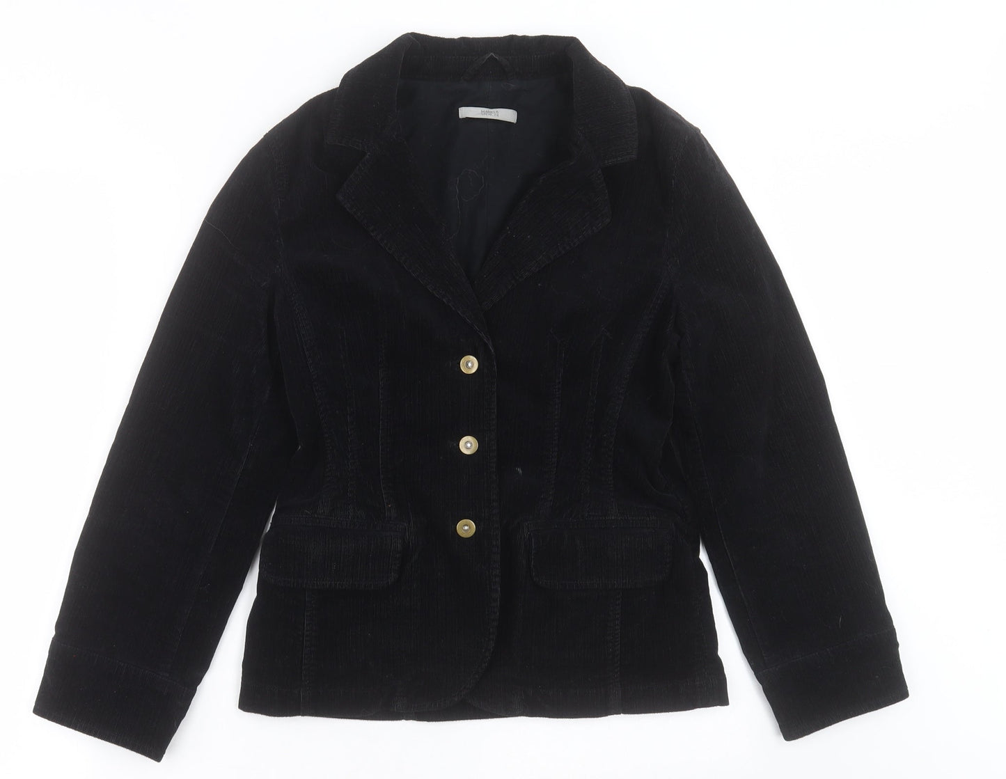 Marks and Spencer Womens Black   Jacket Blazer Size 8  Button