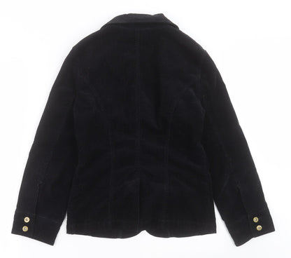 Marks & Spencer Womens Black   Jacket Blazer Size 8  Button