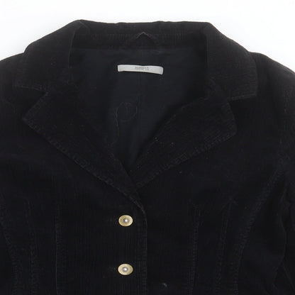 Marks & Spencer Womens Black   Jacket Blazer Size 8  Button