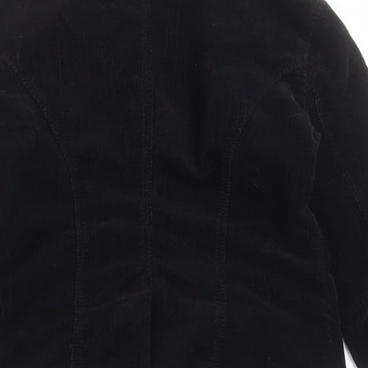 Marks & Spencer Womens Black   Jacket Blazer Size 8  Button