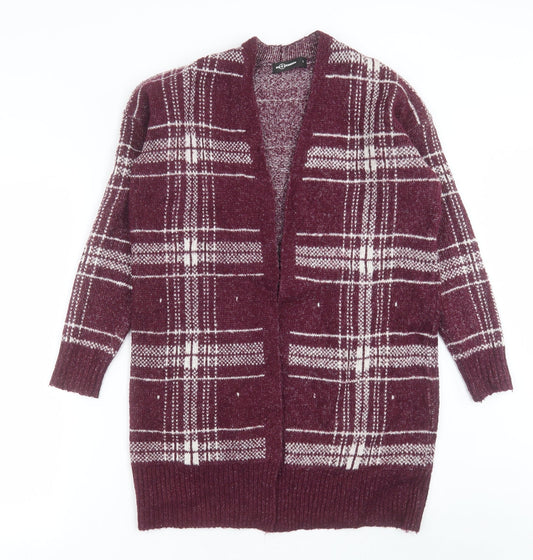 H&M Womens Purple V-Neck  Acrylic Cardigan Jumper Size S