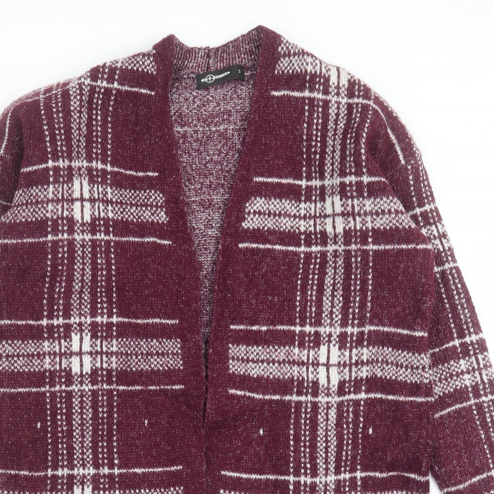 H&M Womens Purple V-Neck  Acrylic Cardigan Jumper Size S