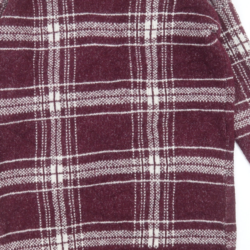 H&M Womens Purple V-Neck  Acrylic Cardigan Jumper Size S