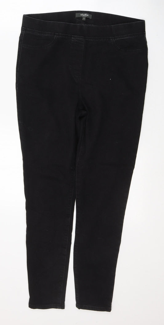 Preloved Studio Womens Black  Cotton Jegging Jeans Size 12 L27 in Regular - Front