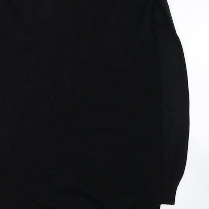 Next Womens Black High Neck  Acrylic Pullover Jumper Size S