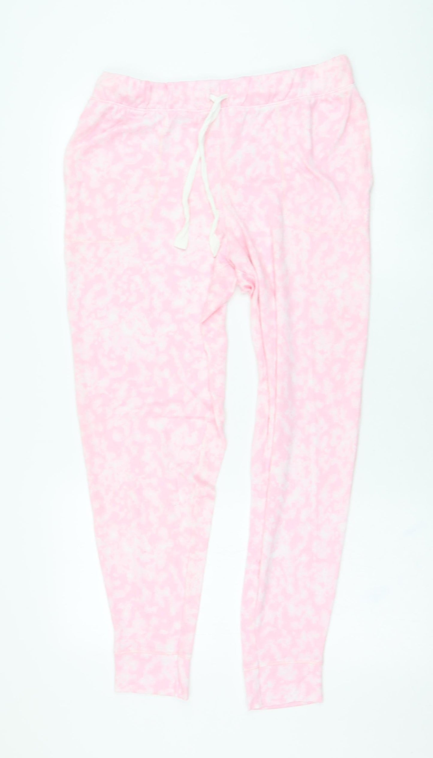 Preworn Womens Pink  Polyester Jogger Trousers Size L L28 in Regular