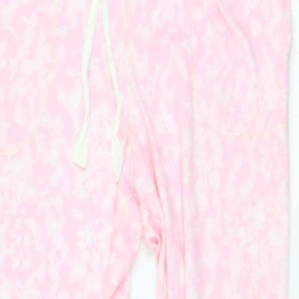 Preworn Womens Pink  Polyester Jogger Trousers Size L L28 in Regular