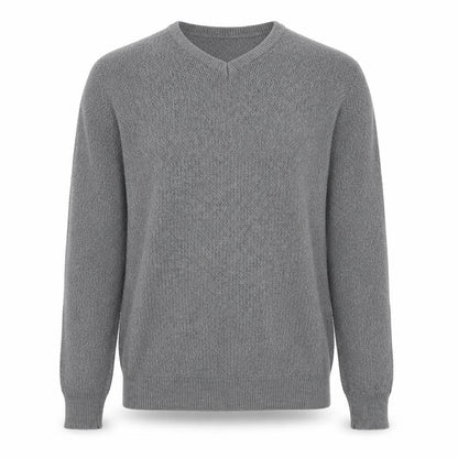Debenhams Mens Grey V-Neck  Cotton Pullover Jumper Size S