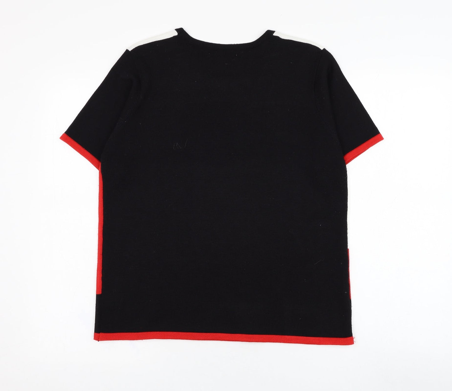 Annabelle Womens Black Geometric Acrylic Pullover Sweatshirt Size M  Pullover