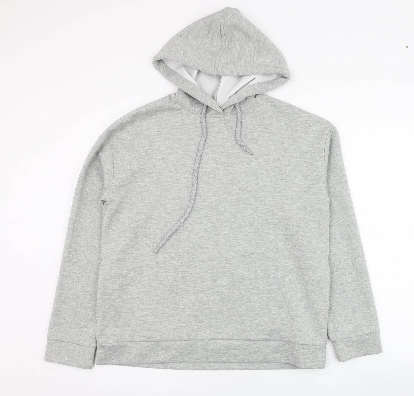 Stradivarius Mens Grey  Polyester Pullover Hoodie Size S