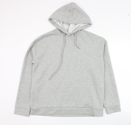 Stradivarius Mens Grey  Polyester Pullover Hoodie Size S