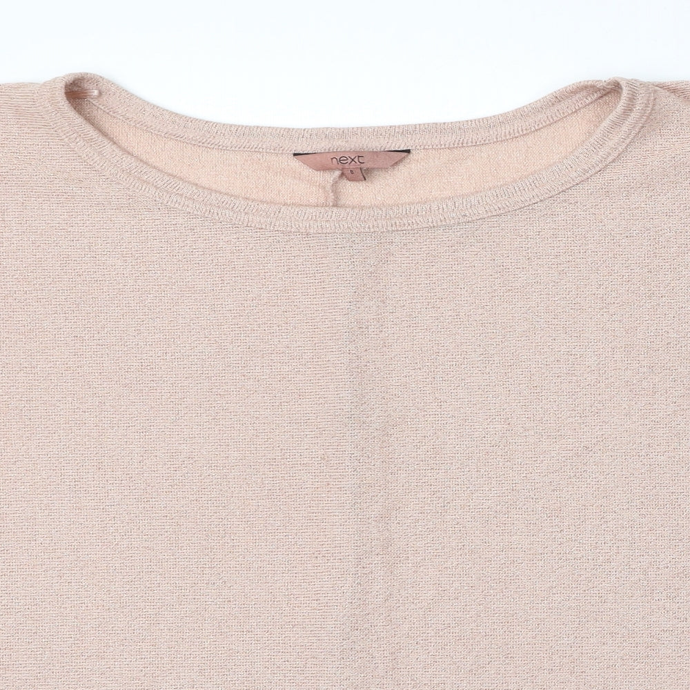 NEXT Womens Pink Round Neck  Viscose Pullover Jumper Size 8