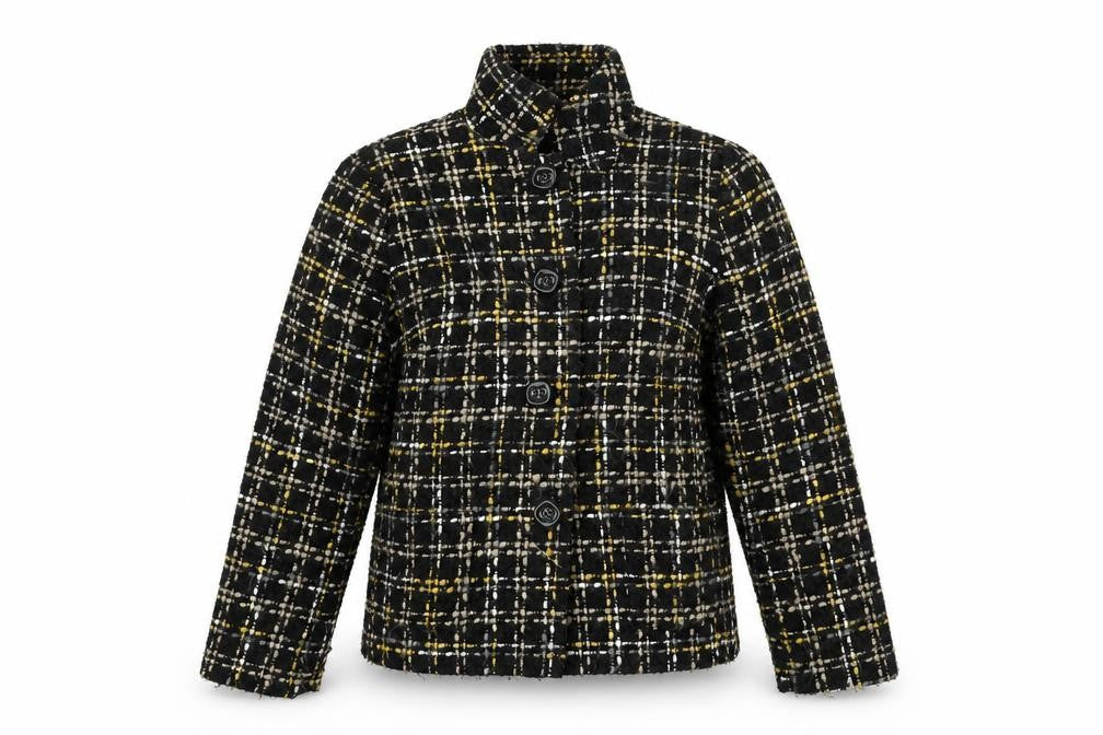 Isle Essentials Womens Multicoloured Geometric  Jacket  Size 14  Button