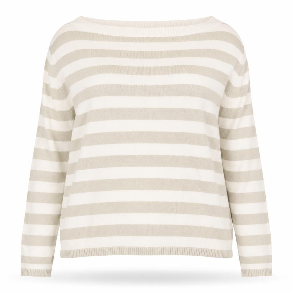 Marks & Spencer Womens Multicoloured Round Neck Striped Viscose Pullover Jumper Size 18