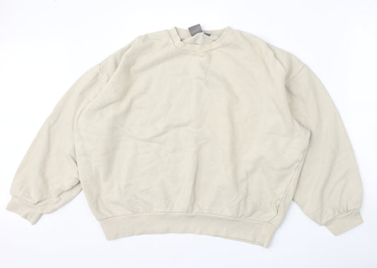 ASOS Womens Beige  Cotton Pullover Sweatshirt Size S