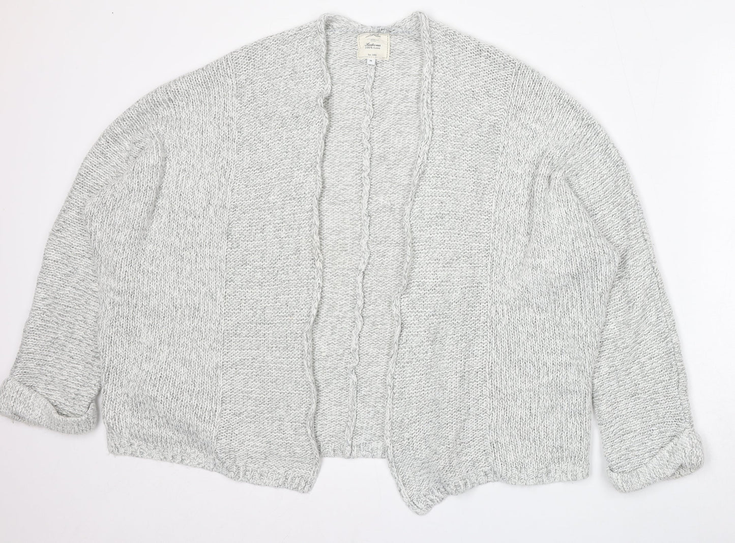 New Look Womens Grey Round Neck  Acrylic Cardigan Jumper Size M