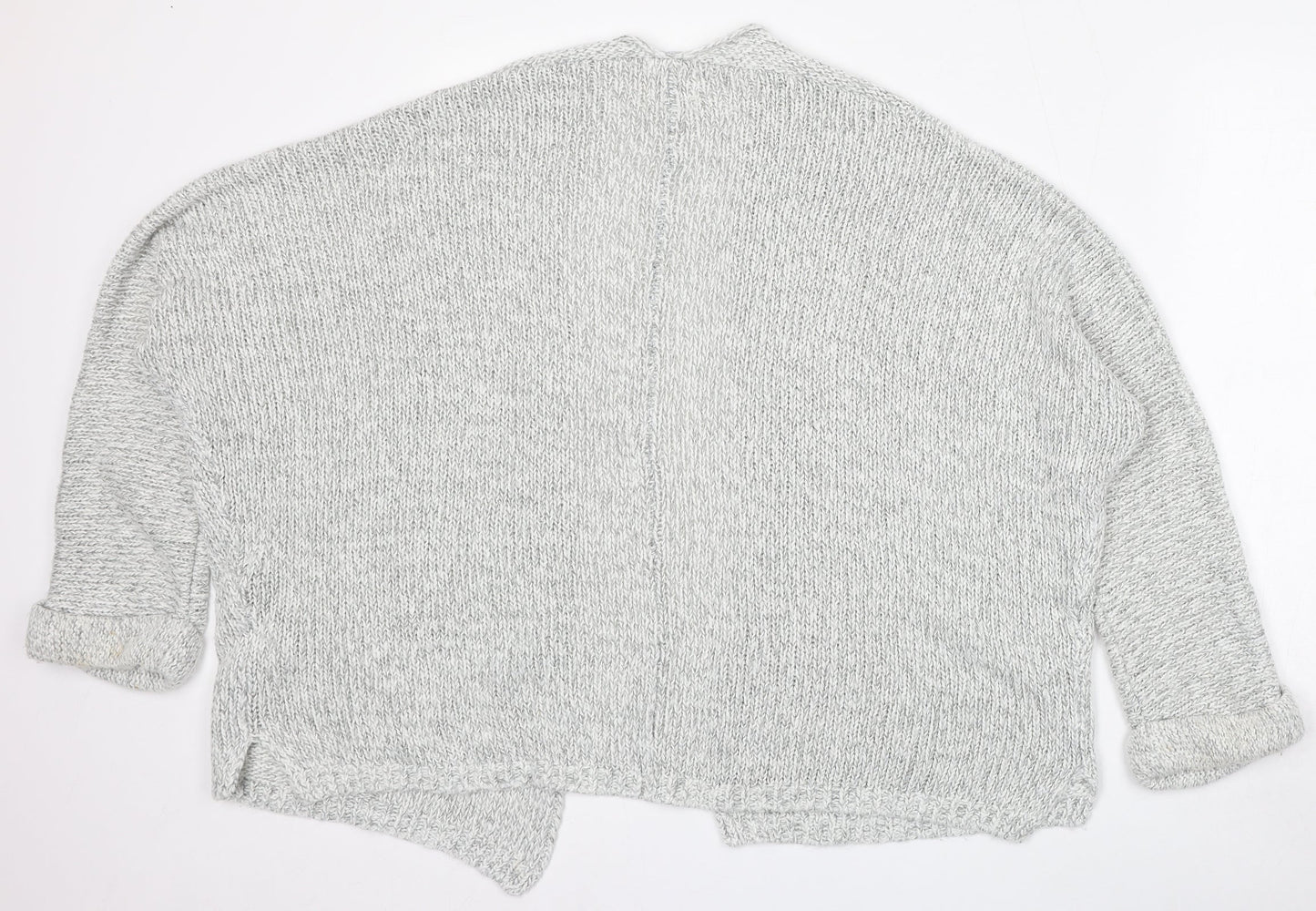 New Look Womens Grey Round Neck  Acrylic Cardigan Jumper Size M