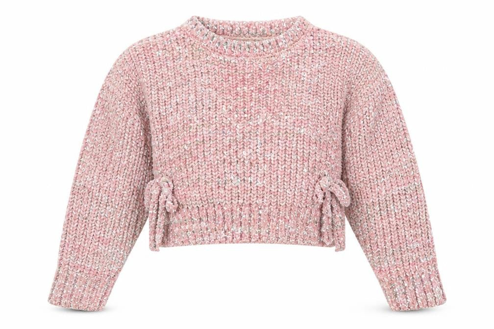 Matalan Girls Pink Round Neck  Polyester Pullover Jumper Size 8 Years