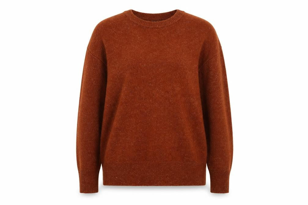 Primark Womens Brown Crew Neck  Acrylic Pullover Jumper Size 10