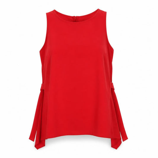 Atmosphere Womens Red  Polyester Basic Blouse Size 6 Round Neck