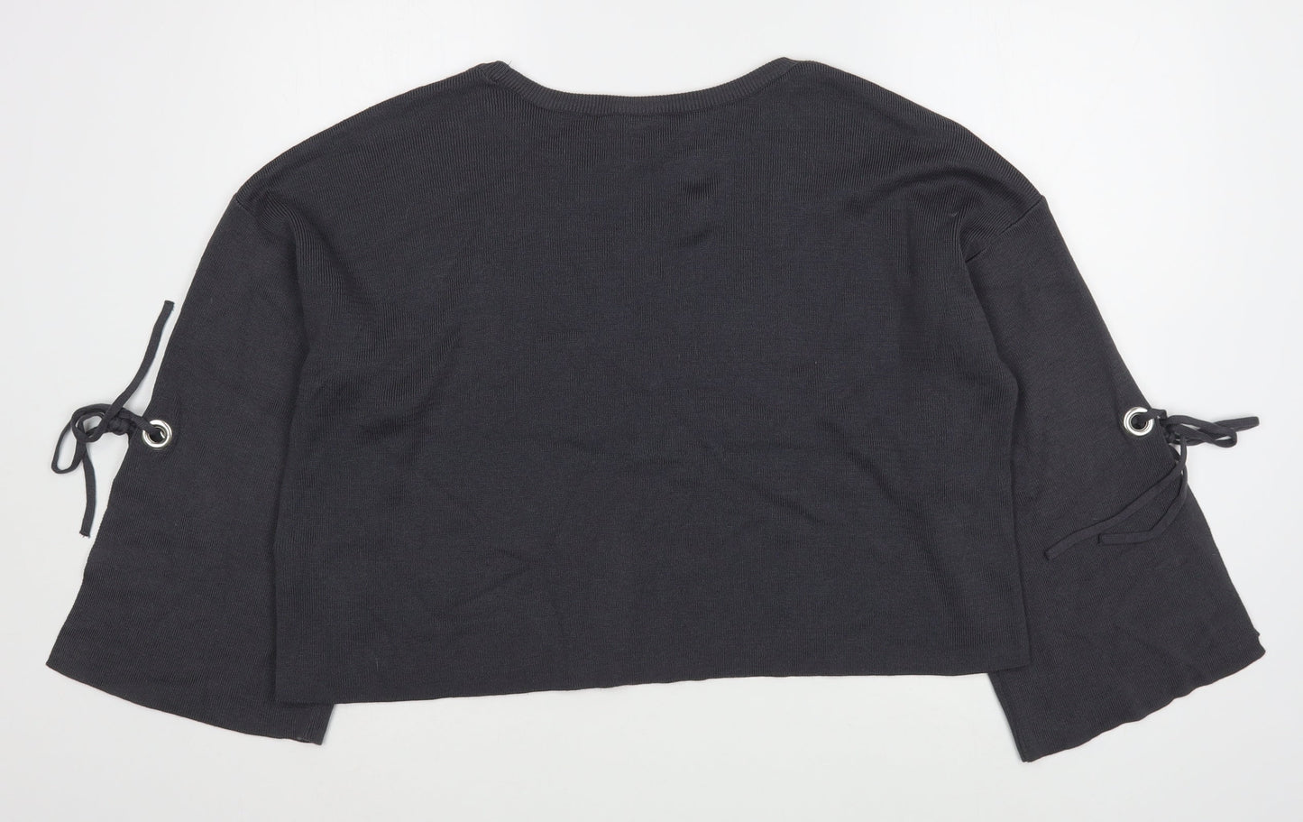 New Look Womens Grey Boat Neck  Acrylic Pullover Jumper Size 12