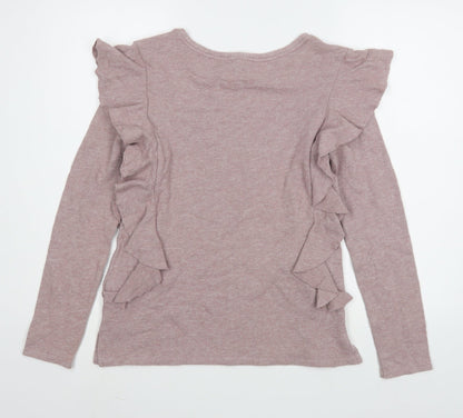 Preloved NEXT Womens Purple Round Neck  Cotton Pullover Jumper Size 10 - Back