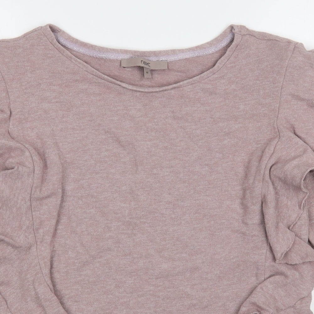 NEXT Womens Purple Round Neck  Cotton Pullover Jumper Size 10