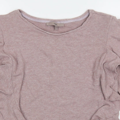 Preloved NEXT Womens Purple Round Neck  Cotton Pullover Jumper Size 10 - Detail