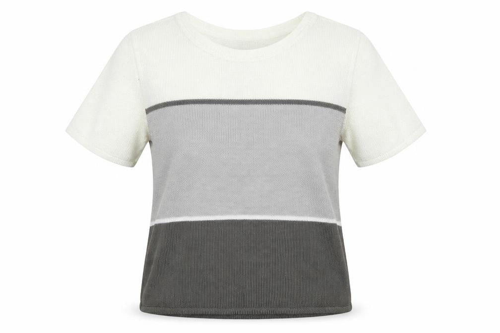 Preworn Womens Grey  Viscose Basic T-Shirt Size S Boat Neck