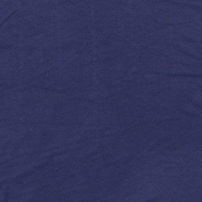 Obsession Womens Blue Boat Neck  Acrylic Pullover Jumper Size L