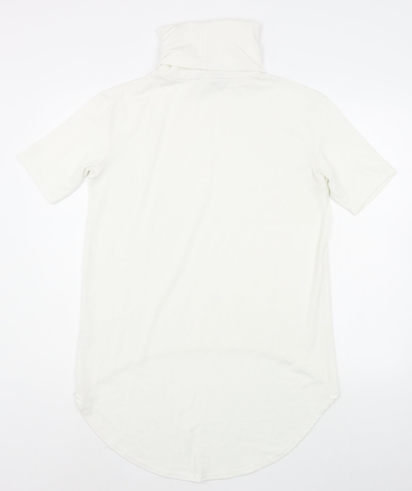 Select Womens White Roll Neck  Polyester Pullover Jumper Size 12