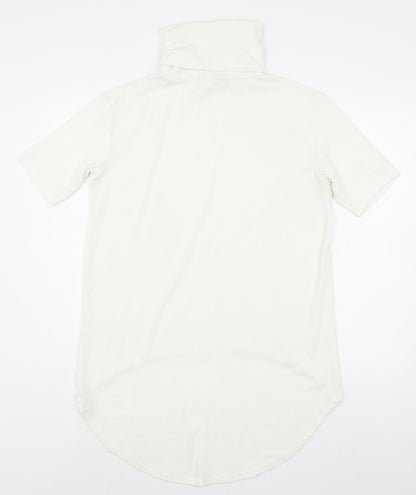 Select Womens White Roll Neck  Polyester Pullover Jumper Size 12