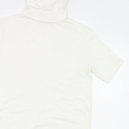 Select Womens White Roll Neck  Polyester Pullover Jumper Size 12