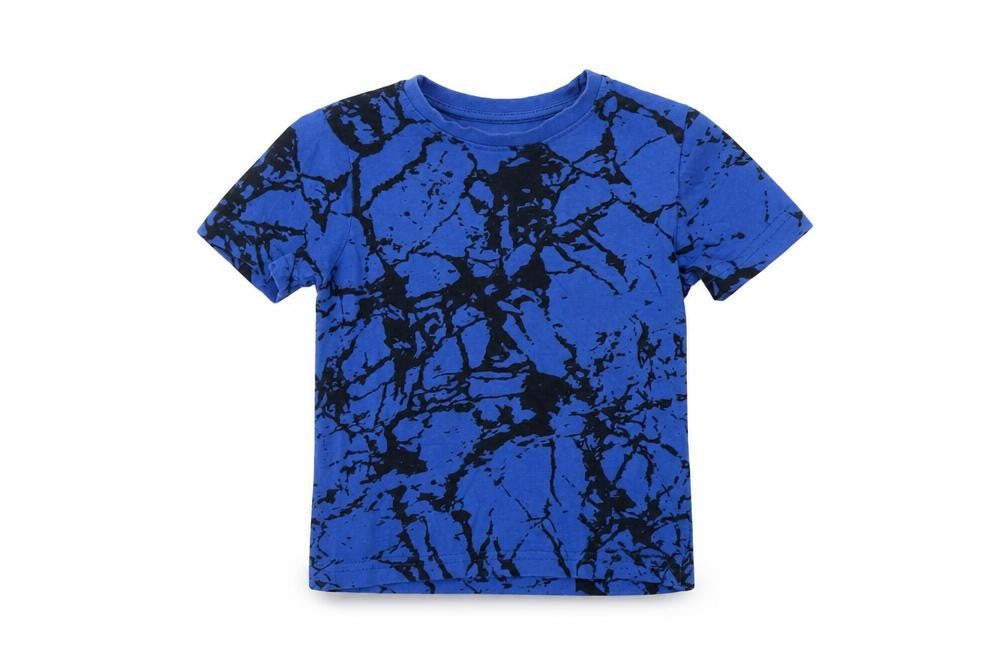 Primark  Boys Blue  Cotton Basic Casual Size 3-4 Years Round Neck