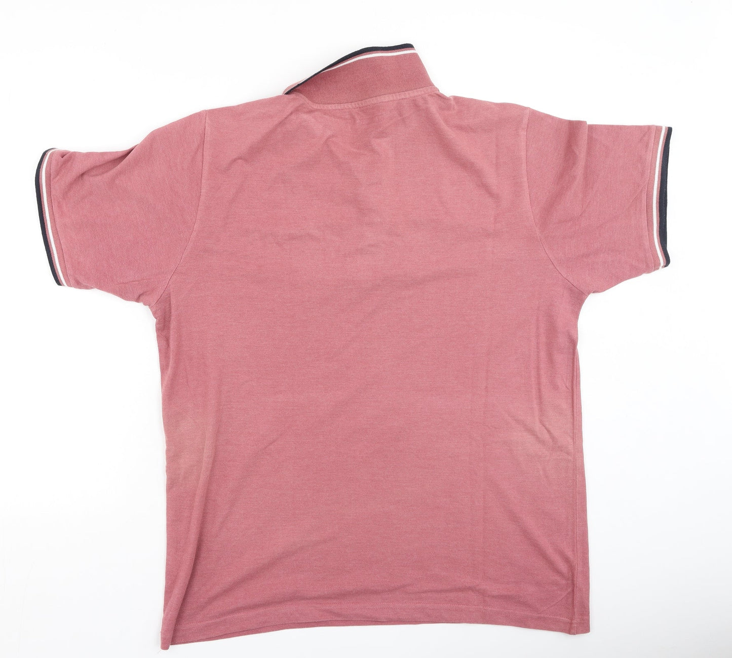 Preworn Mens Pink  Cotton  Polo Size L Collared