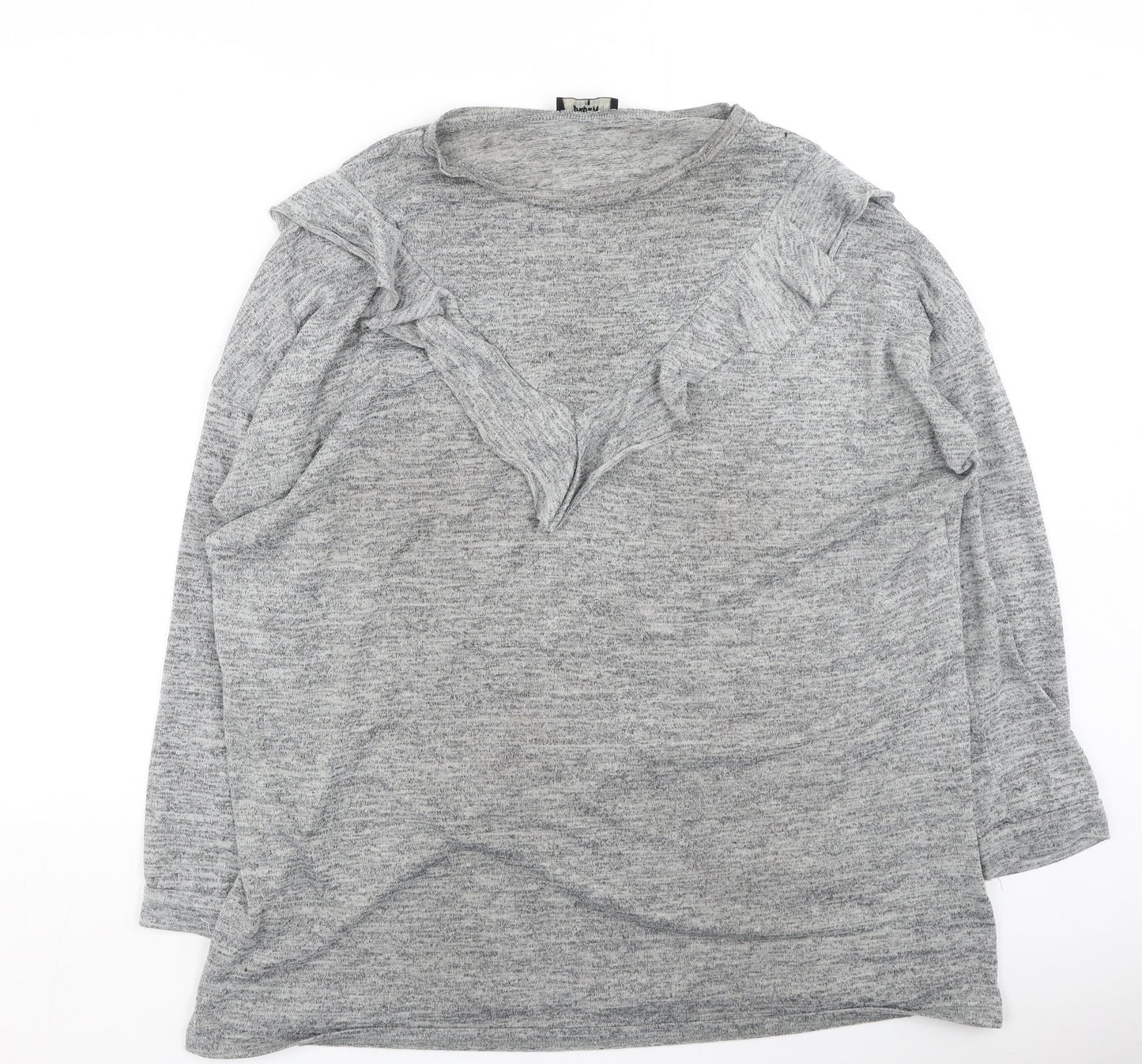 Papaya Womens Grey  Cotton Pullover Sweatshirt Size 10