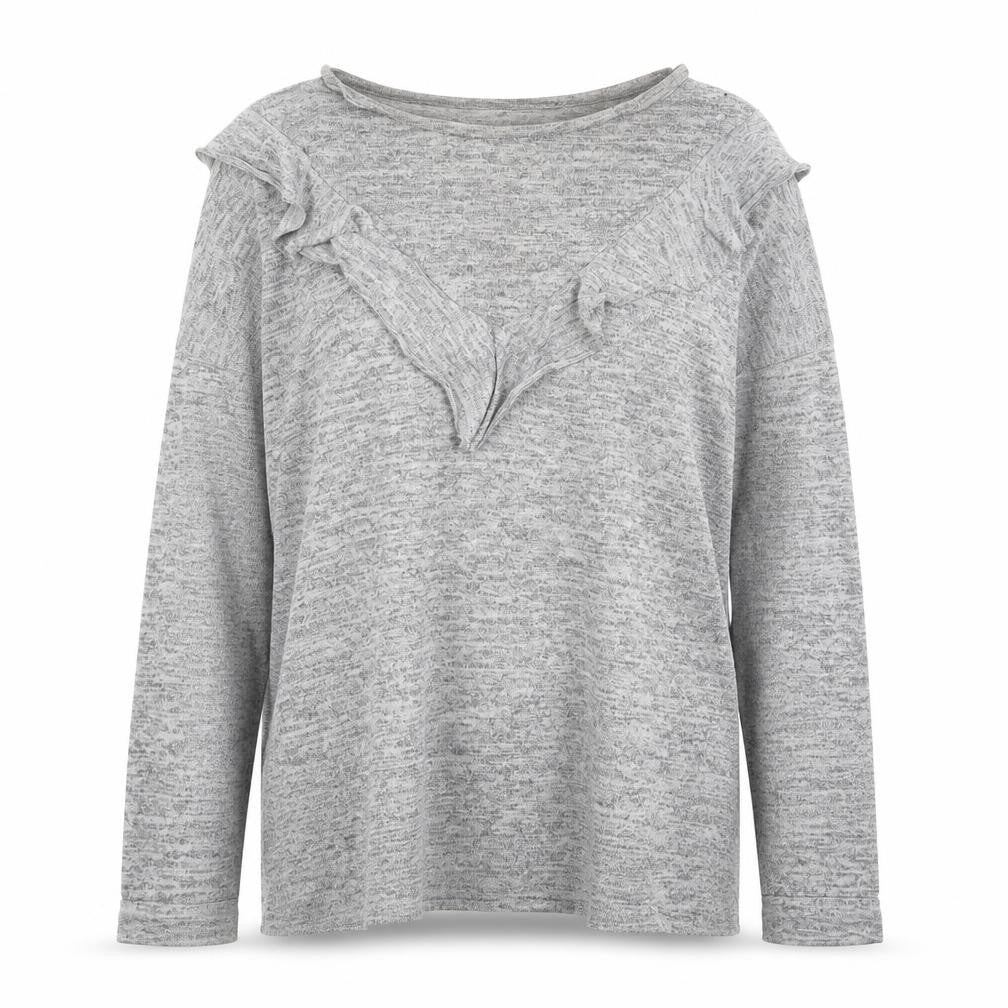 Papaya Womens Grey  Cotton Pullover Sweatshirt Size 10