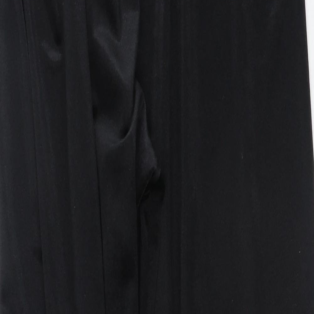 Classic Womens Black  Polyester Trousers  Size 14 L25 in Regular