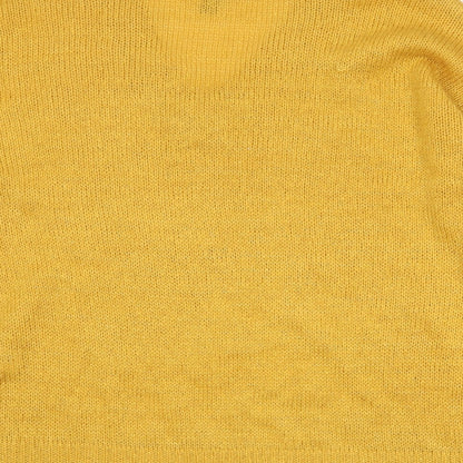 Preloved New Look Womens Yellow V-Neck  Acrylic Pullover Jumper Size S - Label