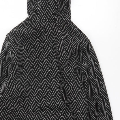 Bonmarché Womens Black Geometric Jacket Size S Zip