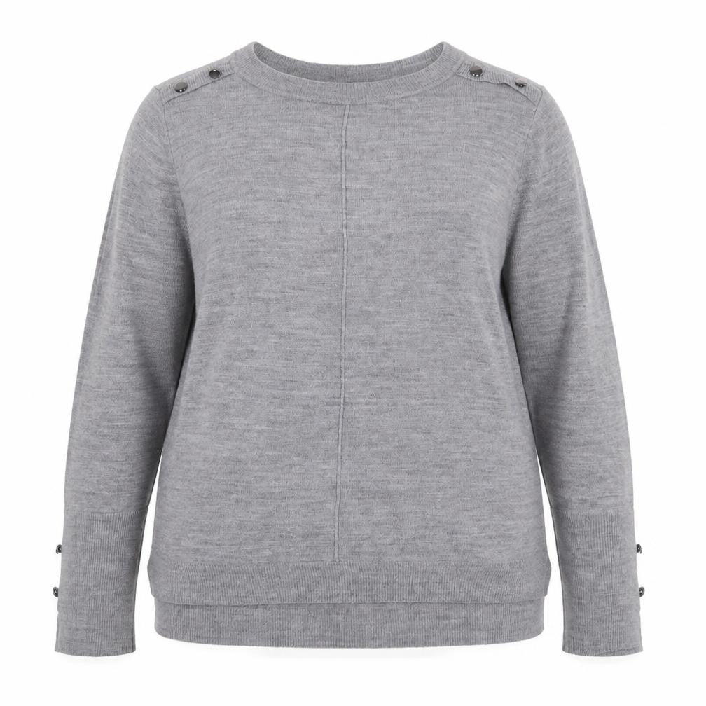 Primark Womens Grey Crew Neck  Acrylic Pullover Jumper Size 12