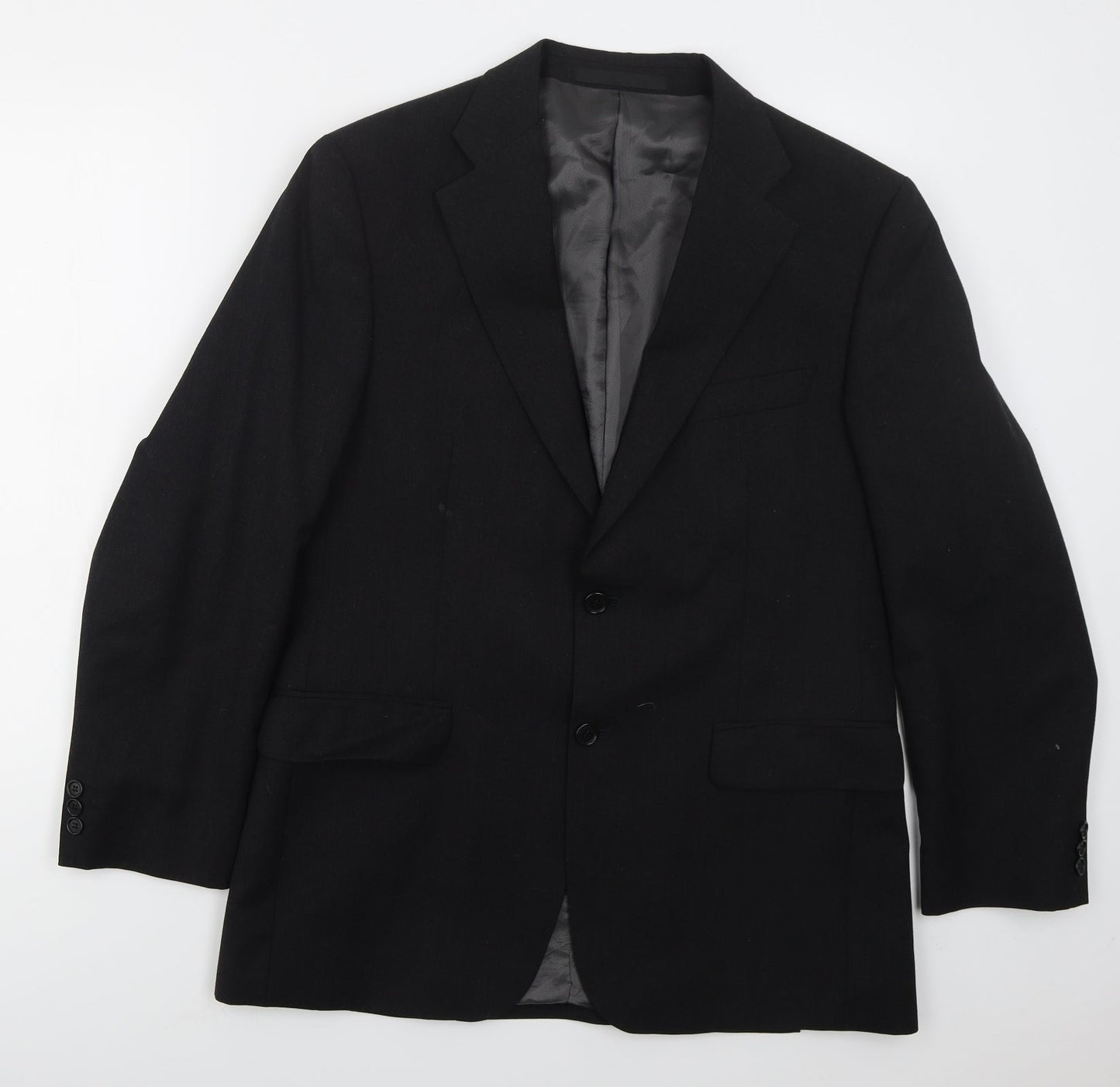 Marks and Spencer Mens Grey  Wool Jacket Suit Jacket Size 40
