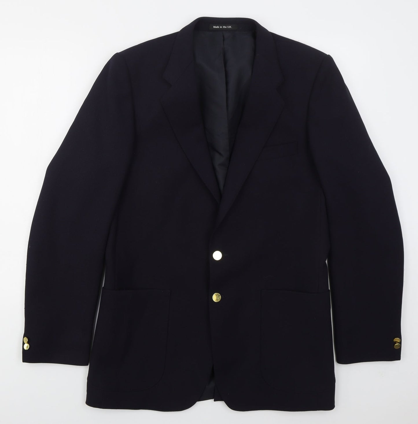 St Michael Mens Blue  Polyester Jacket Suit Jacket Size 38